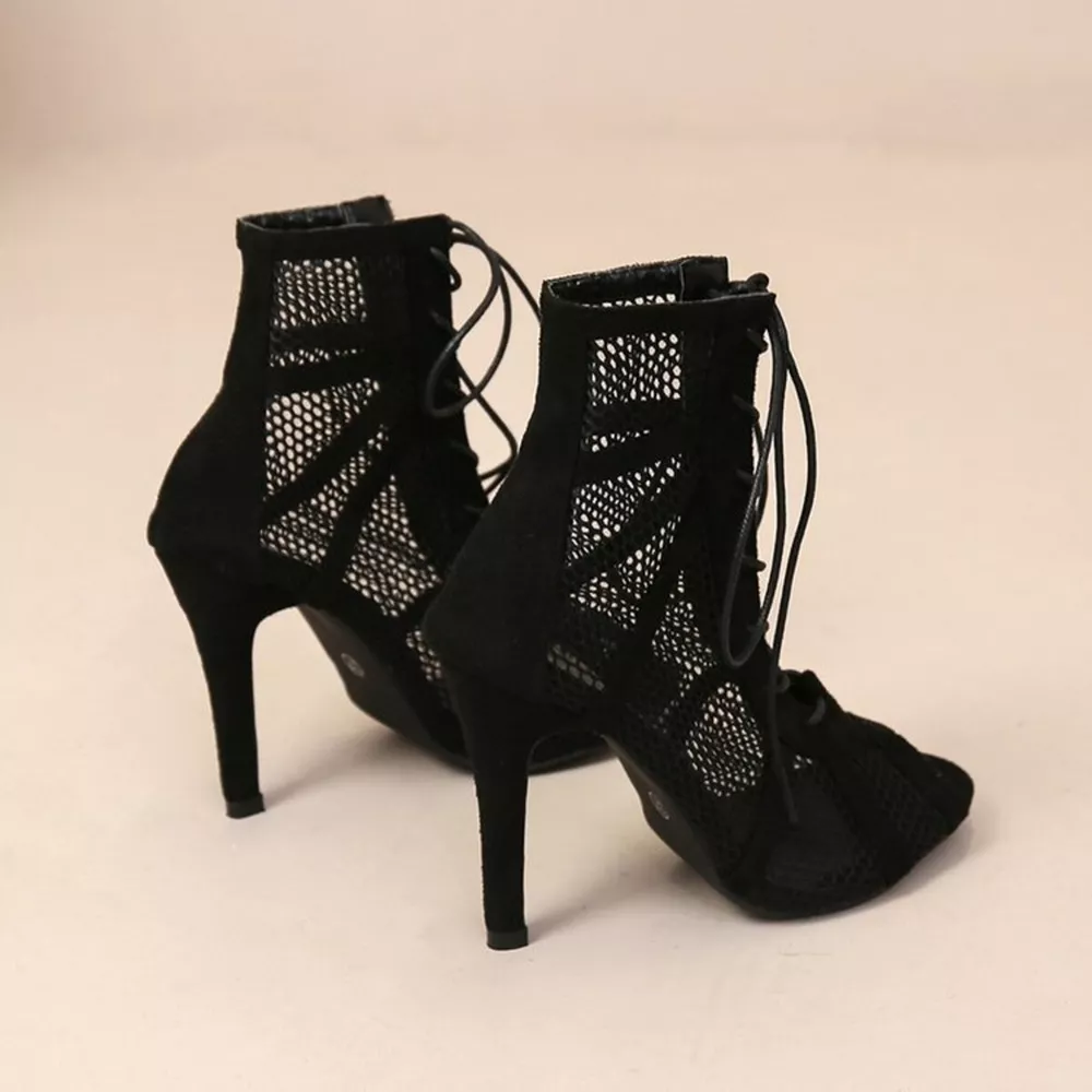 Mesh Lace Up Sandals, image 2