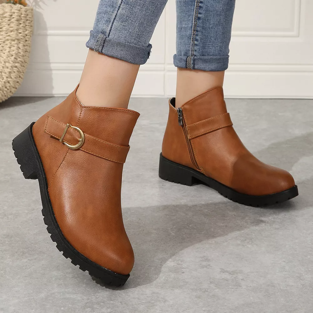 Buckle Accent Ankle Boots, image 8