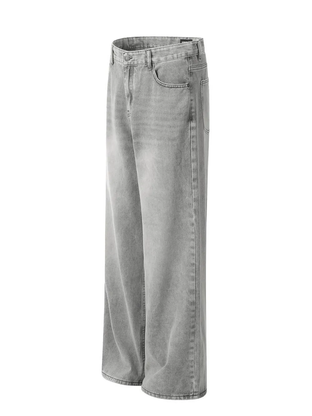 Men's High-Rise Wide Leg Washed Jeans, image 3
