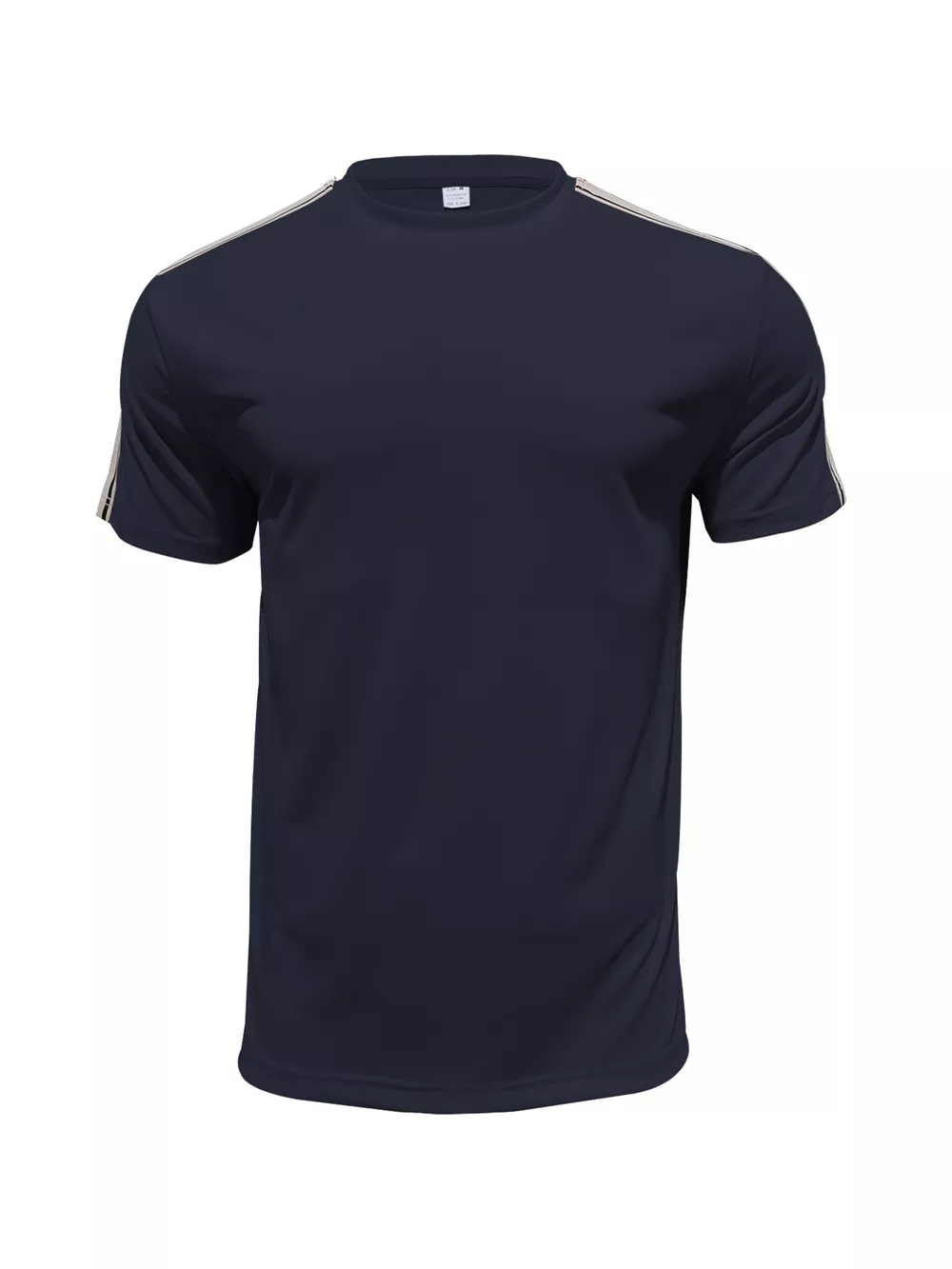 Men's Full Size Striped Shoulder Casual T-Shirt Plus Size, image 9