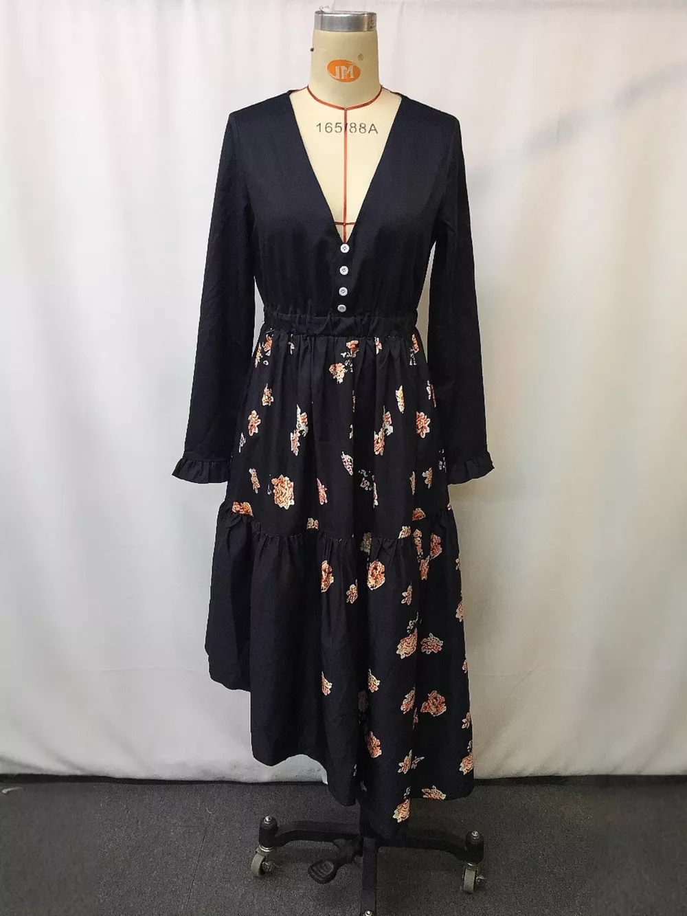 Floral Print Long Sleeve Dress, image 3