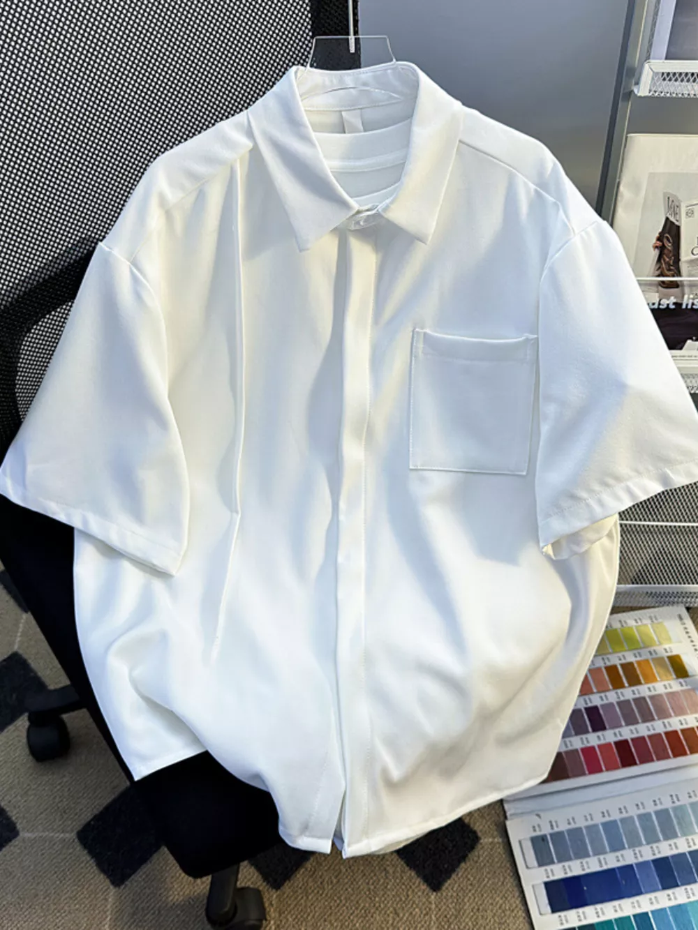 Men's Plus Size Button Up Long Sleeve Shirt, image 7