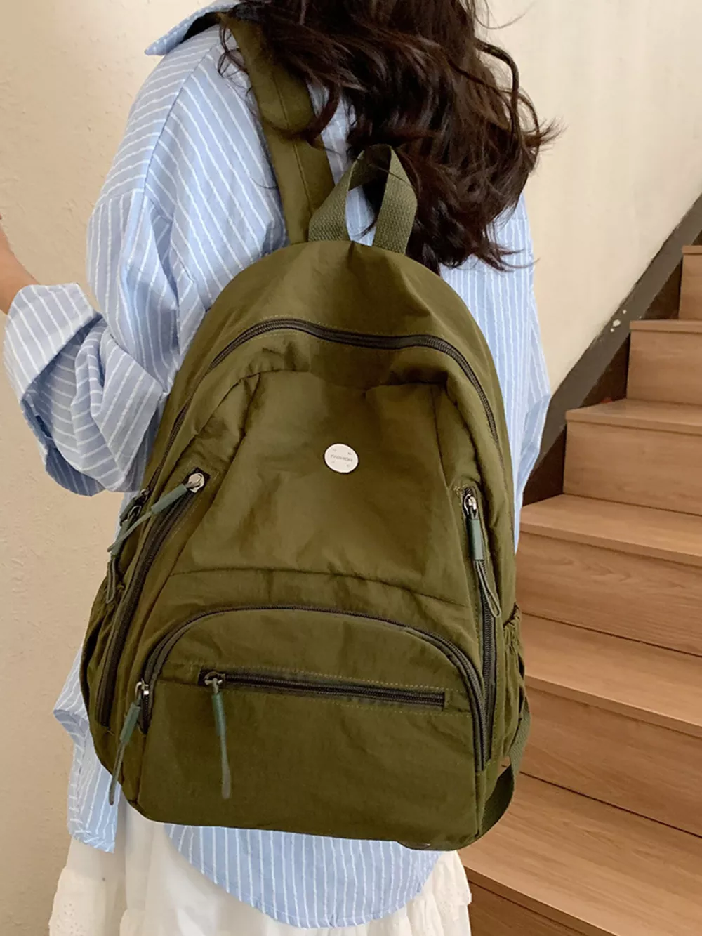 Lightweight Zipper Backpack Bag, image 4
