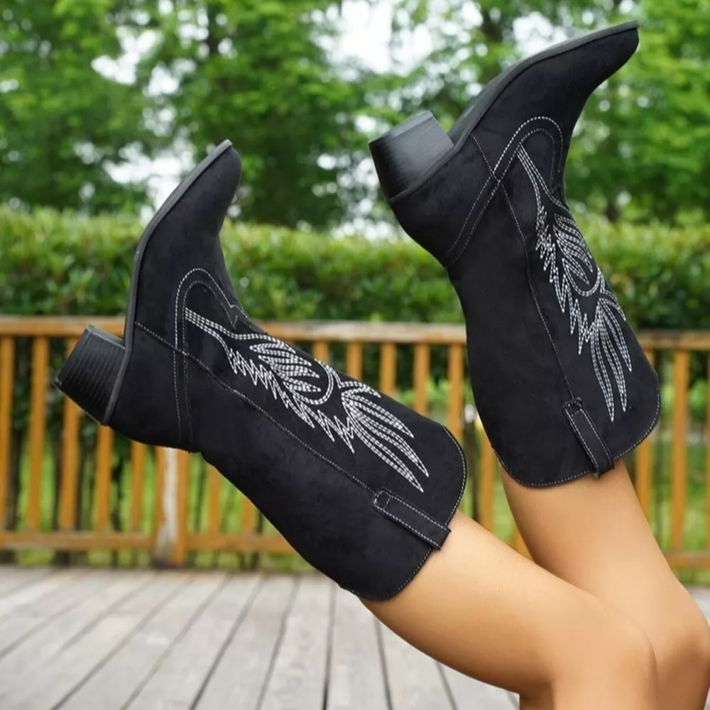Point Toe Block Heels Boots, image 21