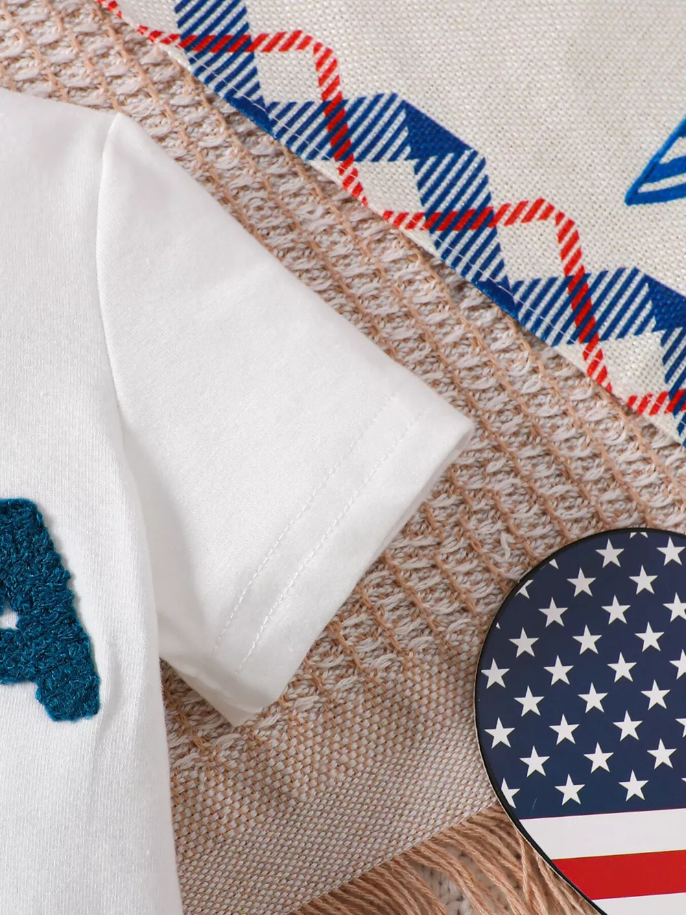 Children's Patriotic USA Tee & Star Print Shorts Set, image 4