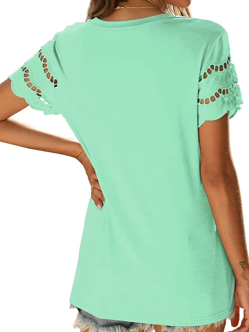 Round Neck Short Sleeve Casual T-Shirt, image 15