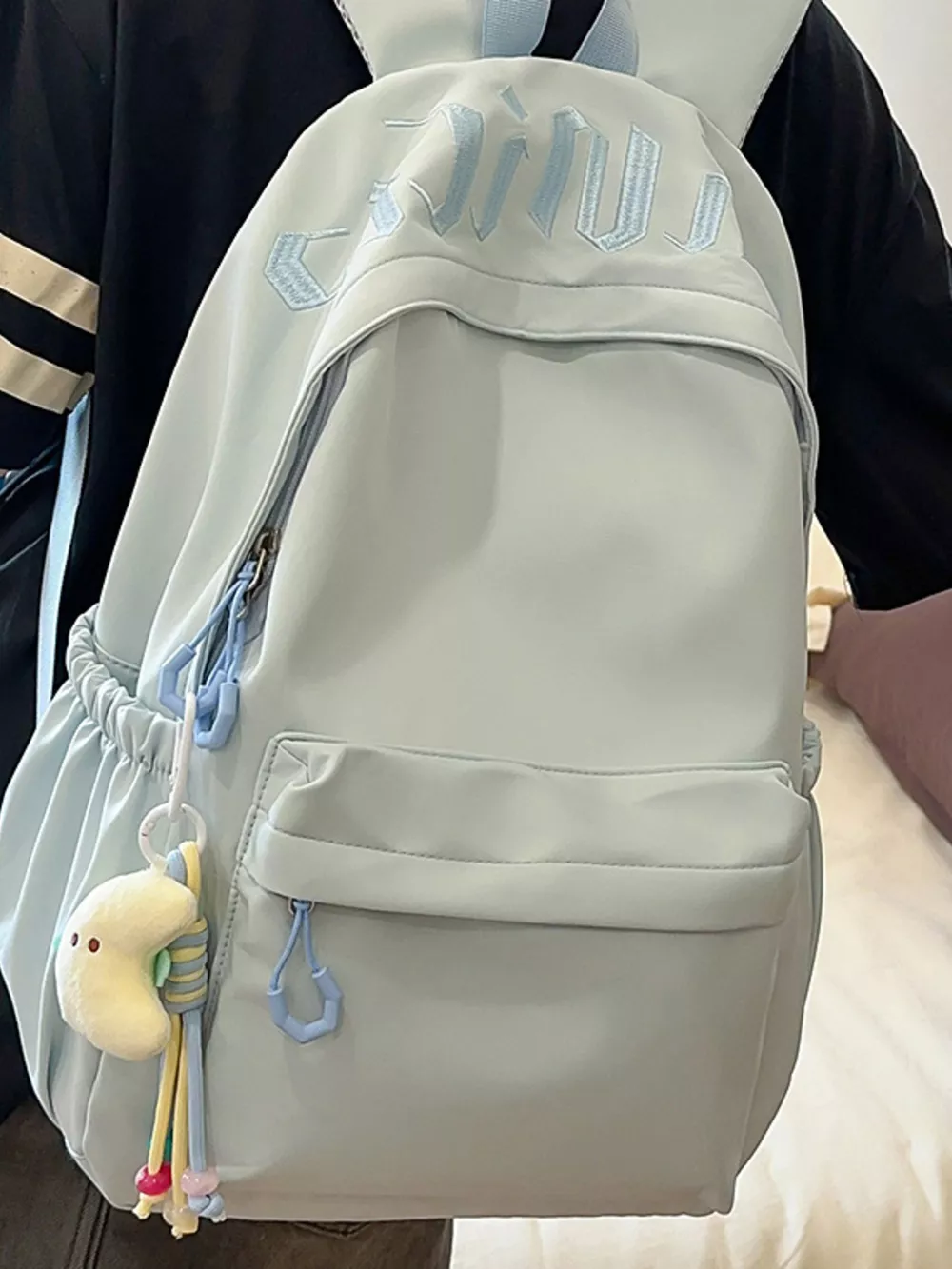 Embroidered Letter Backpack Bag, image 5