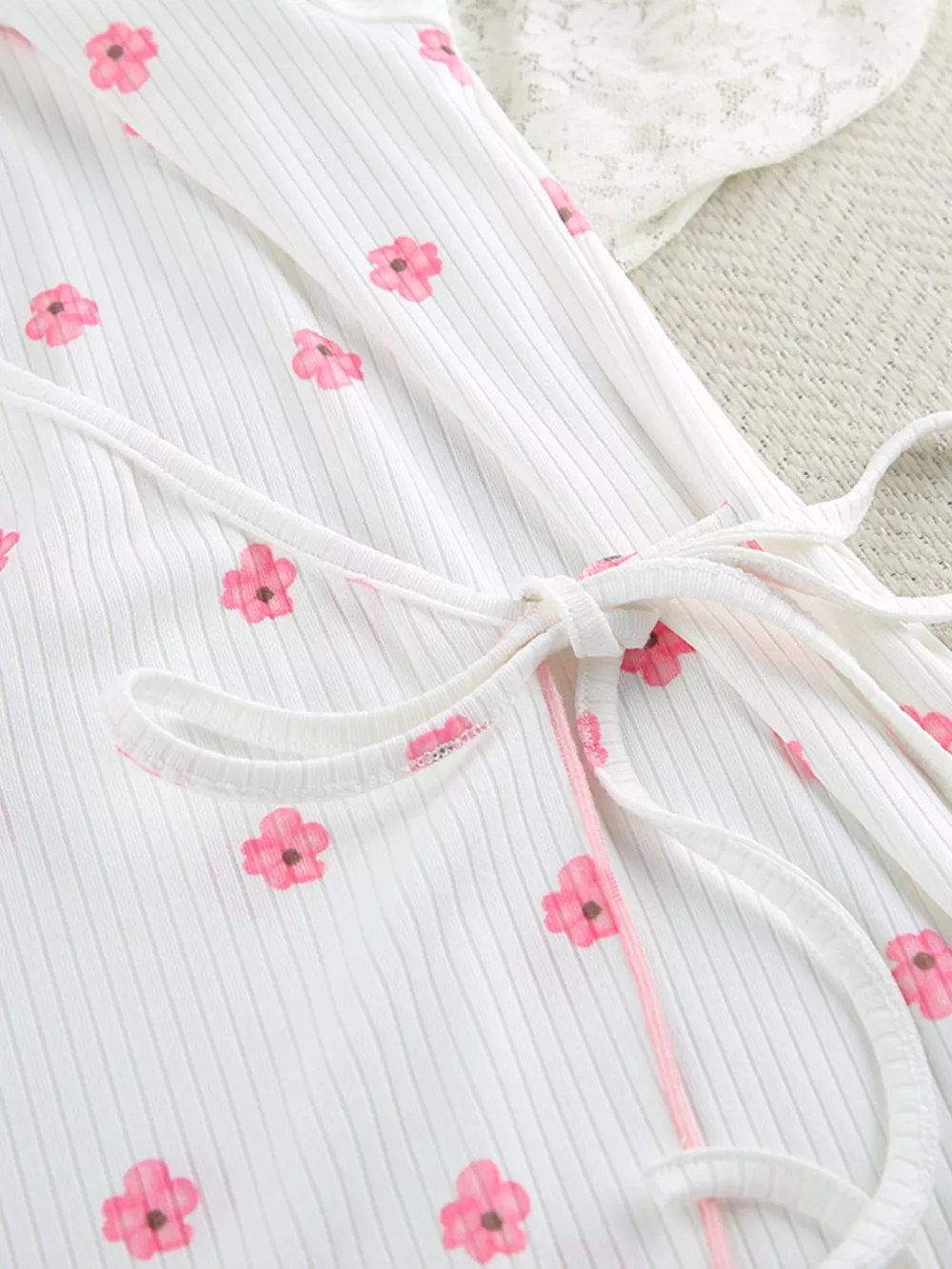 Floral Print Cami Dress and Cardigan Lounge Set, image 12
