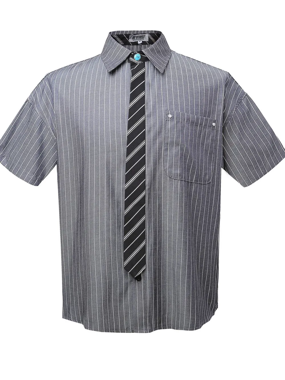 Men's Striped Short Sleeve Shirt, image 2