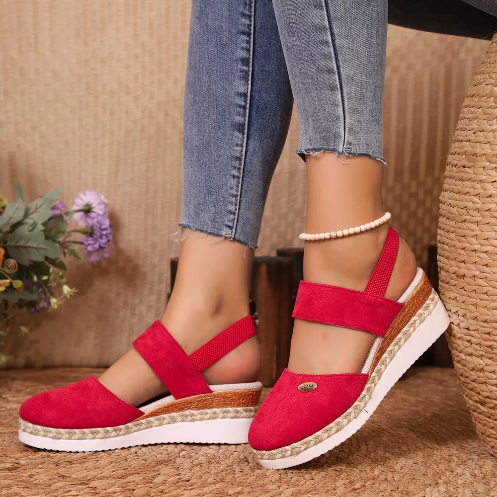 Espadrille Wedge Sandals with Ankle Strap, image 24