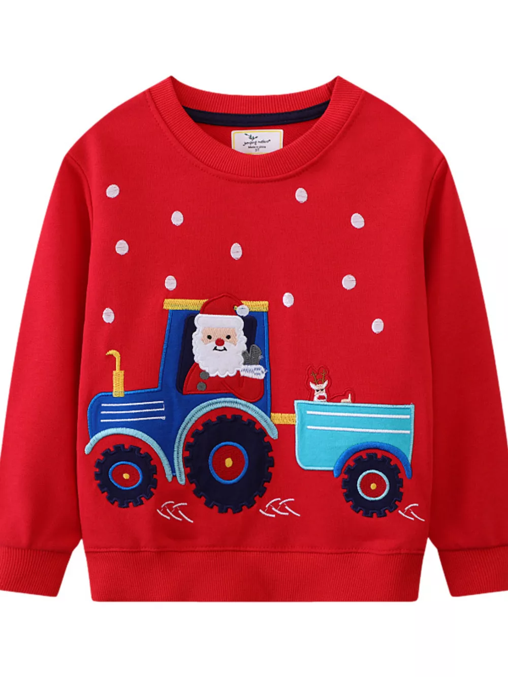 Children's Santa Tractor Crew Neck Sweatshirt, image 3