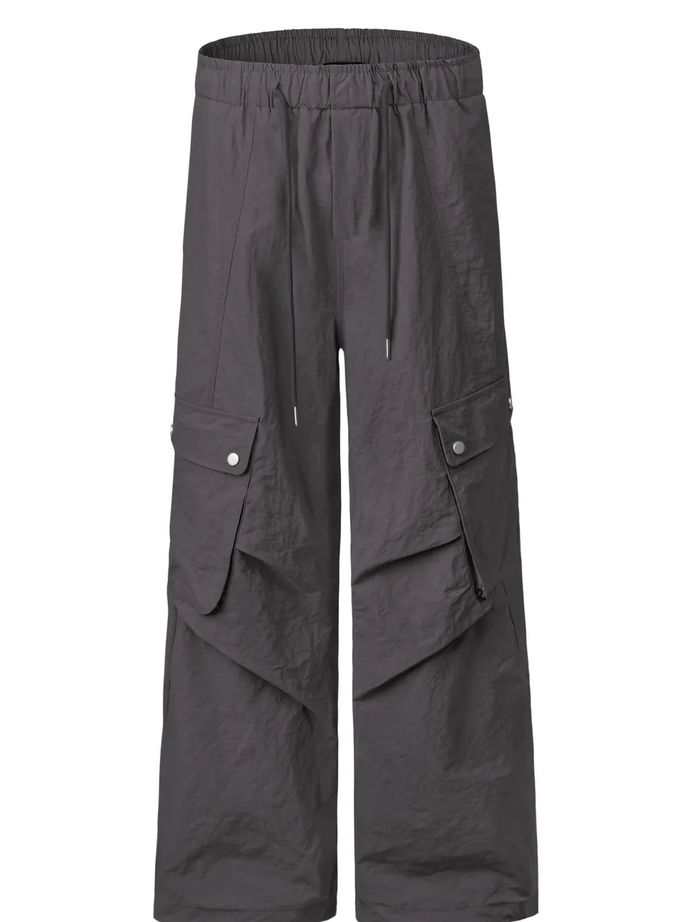 Men's Wide Leg Cargo Pants with Drawstring Waist