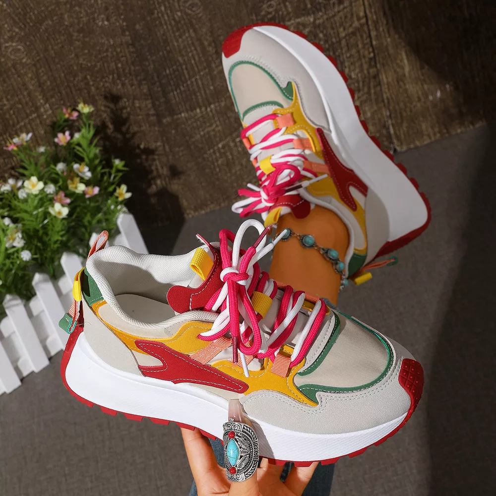 Round Toe Lace Up Sneakers, image 6