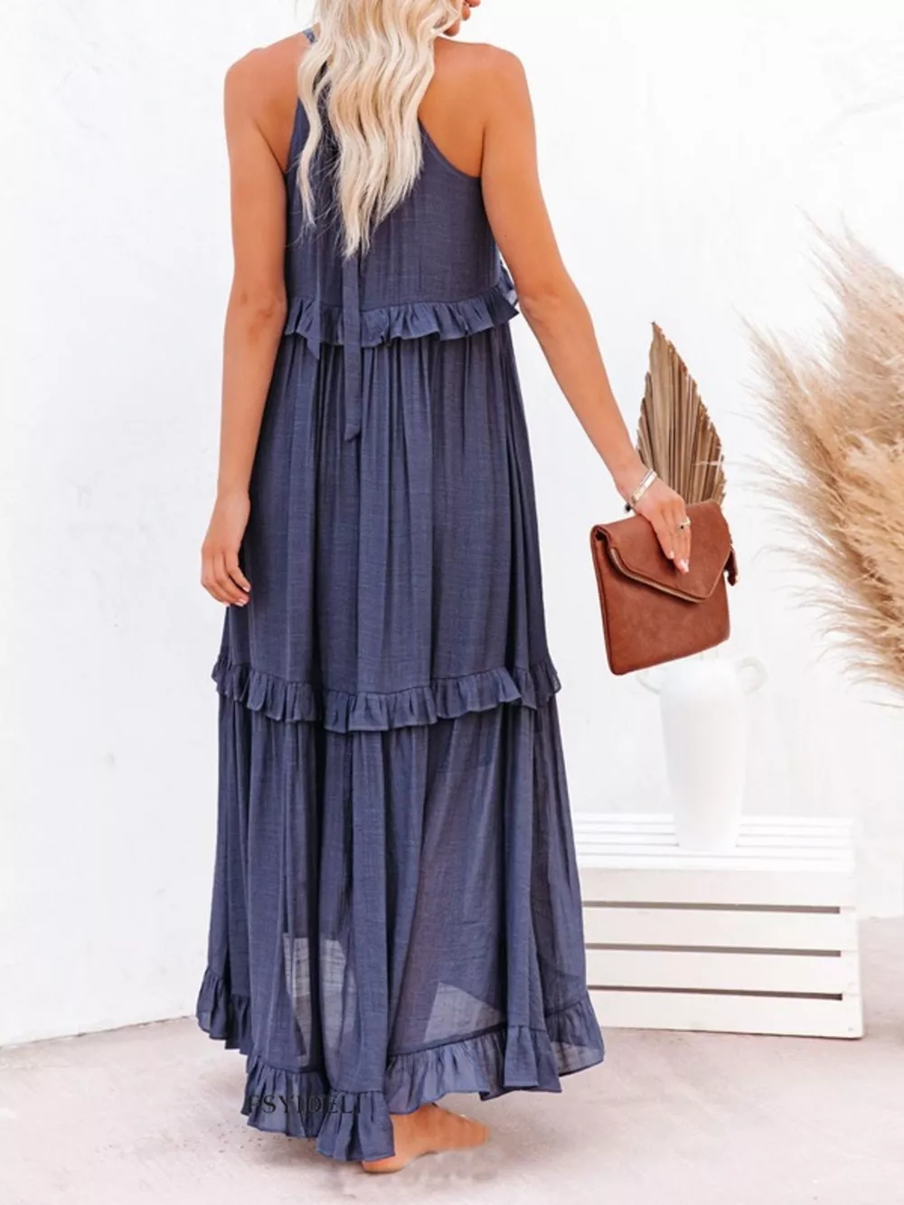 Ruffled Tiered Sleeveless Maxi Dress, image 14