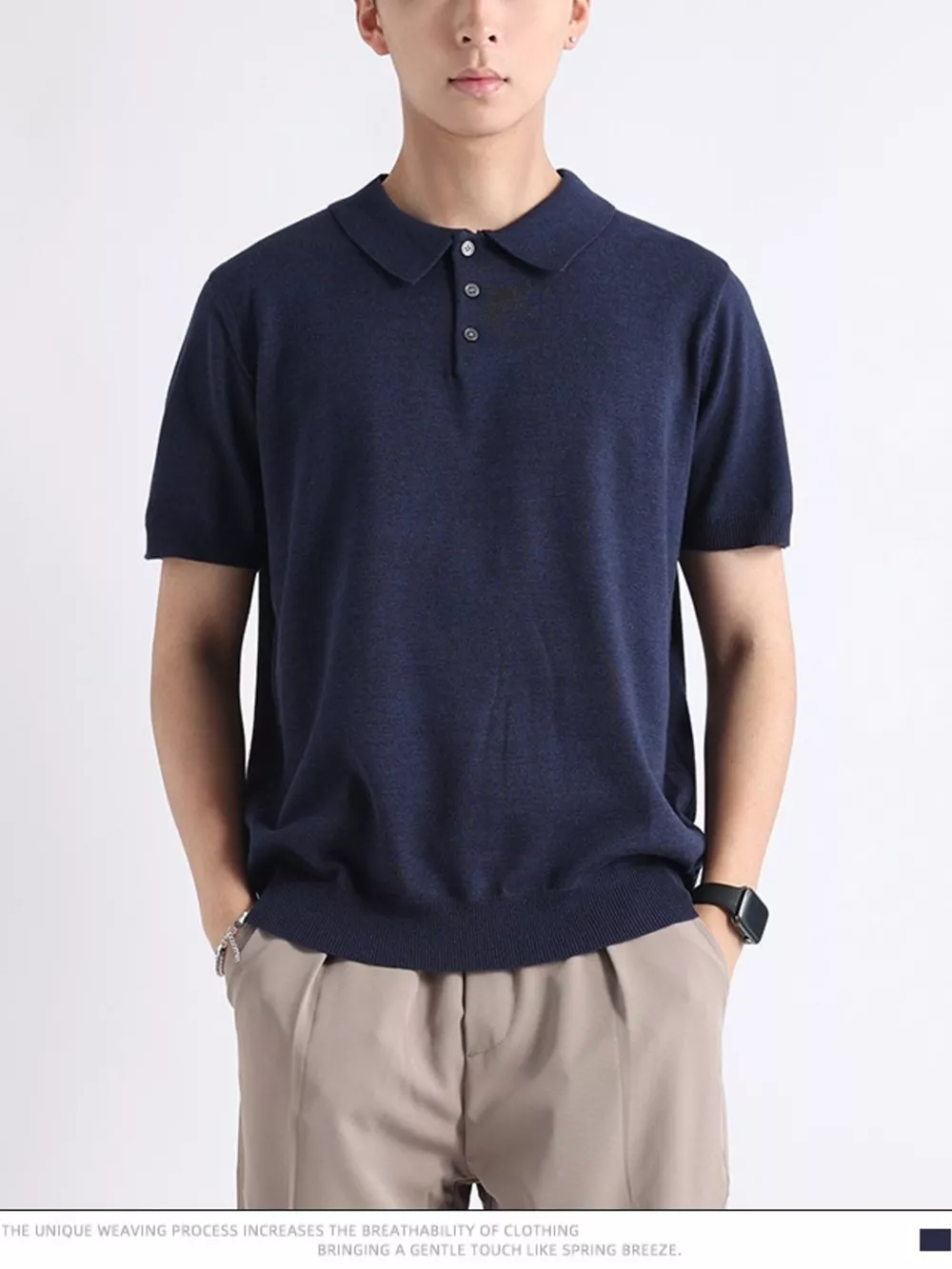 Men's Plus Size Button Detail Short-Sleeve Polo, image 16