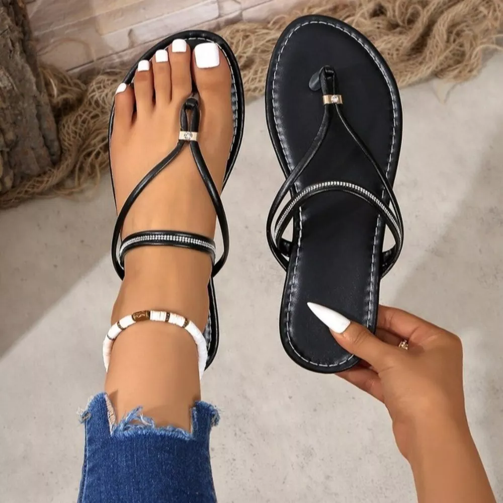 Toe Post Flats Sandals, image 4