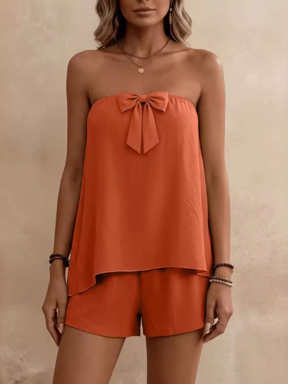 Bowknot Tube Top & Shorts Set, image 7