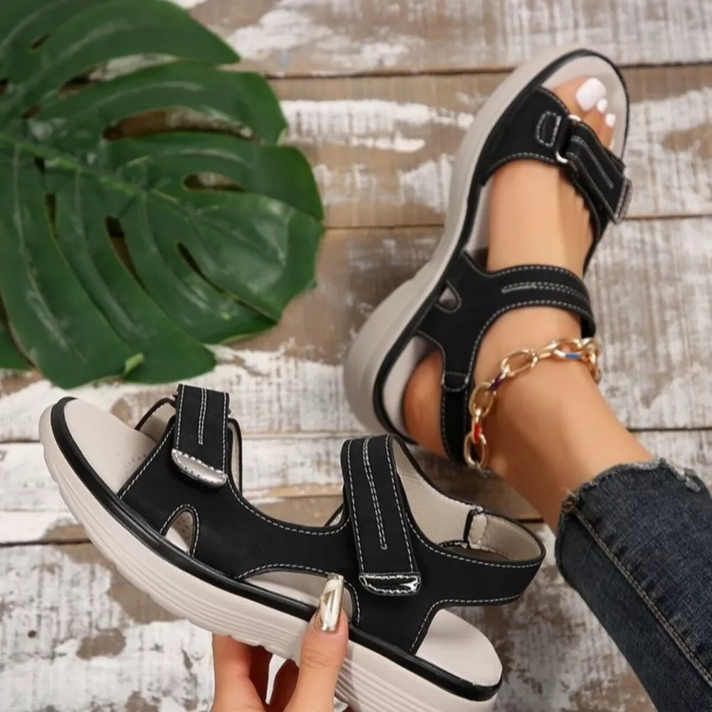 Velcro Open Toe Sandals, image 2