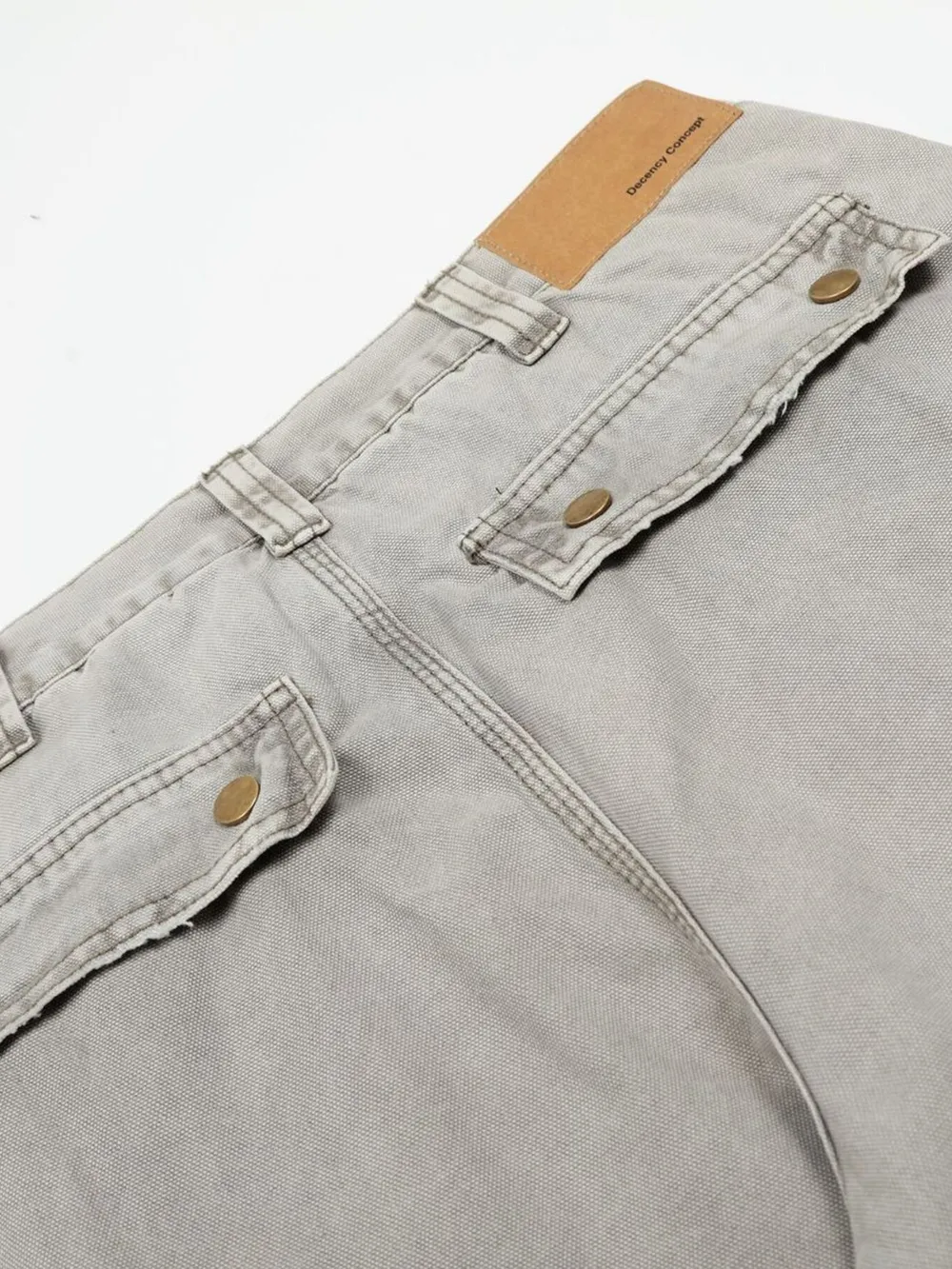 Men's Washed Wide Leg Cargo Jeans with Multiple Pockets, image 6