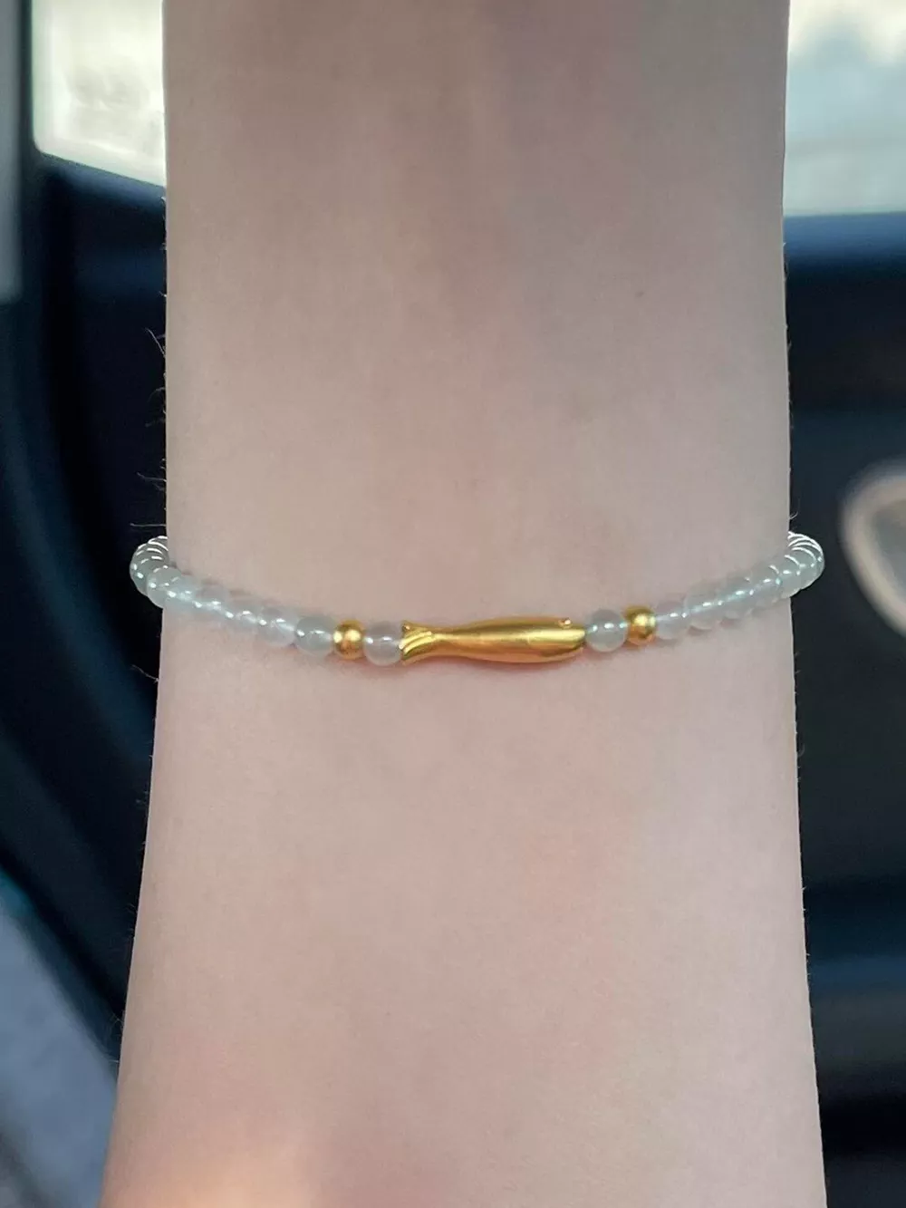18K Gold-Plated Fish Beaded Bracelet, image 2