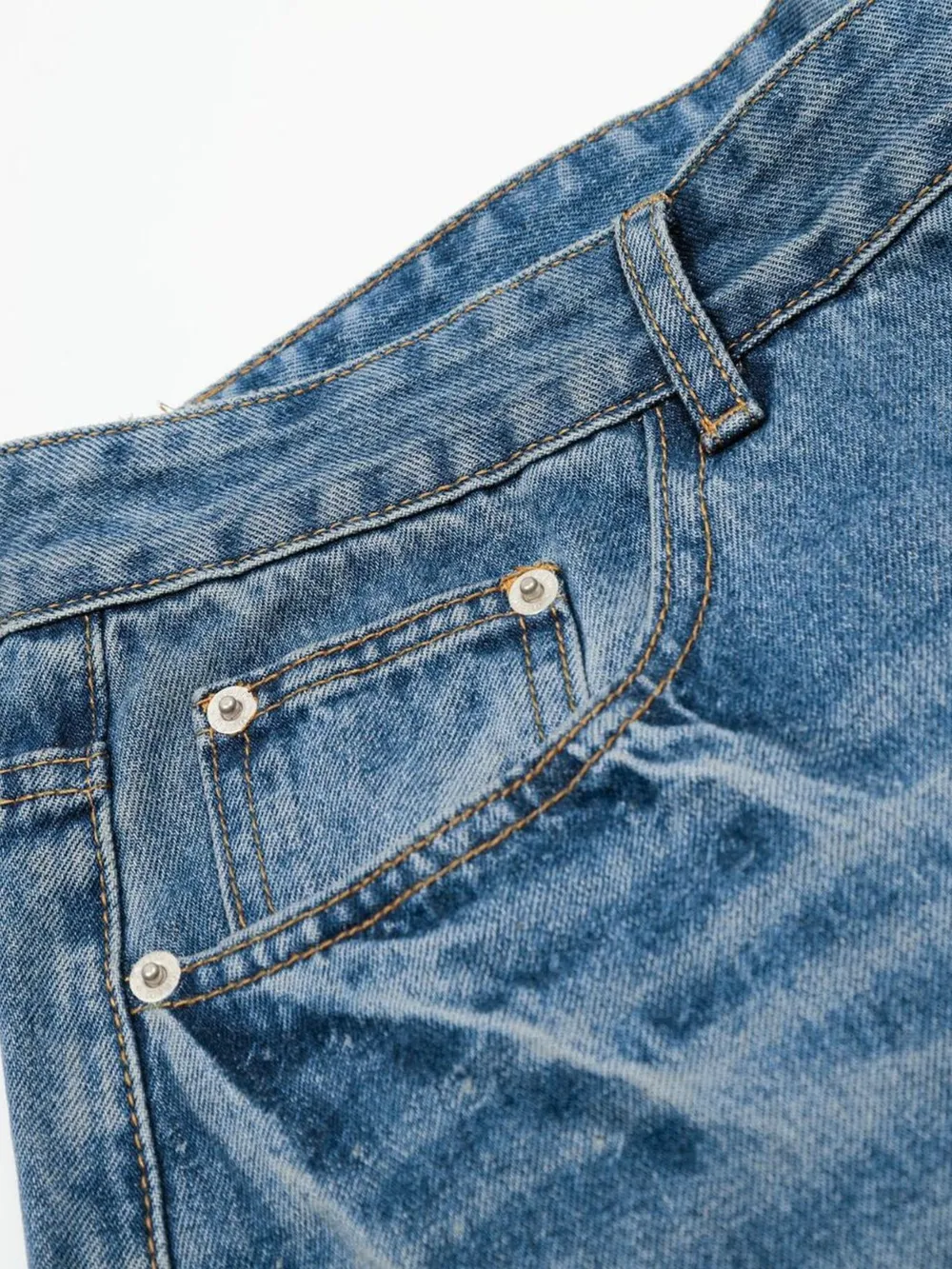 Men's Wide Leg Relaxed Fit Denim Shorts, image 5