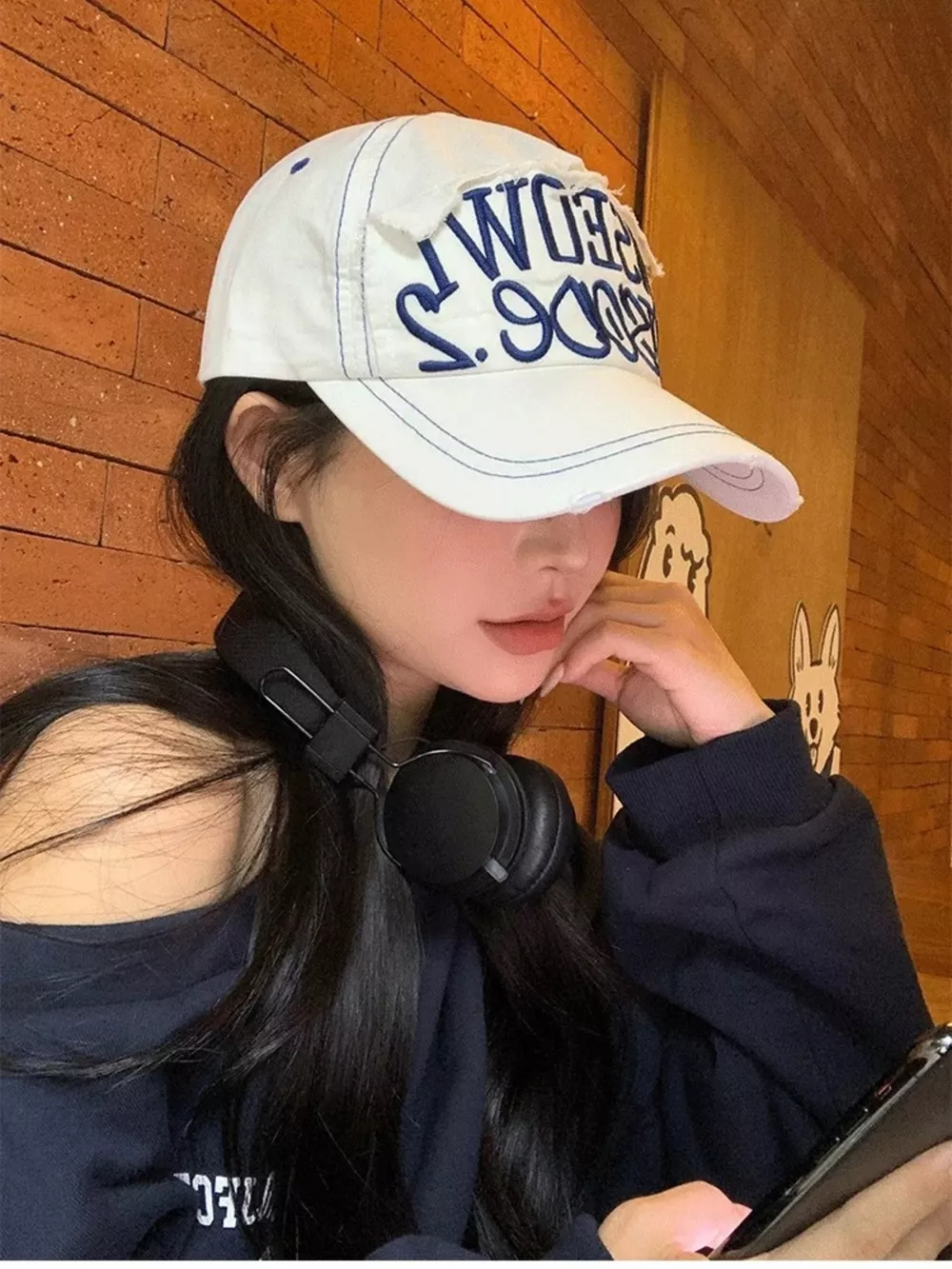 Letter Embroidered Baseball Cap, image 3