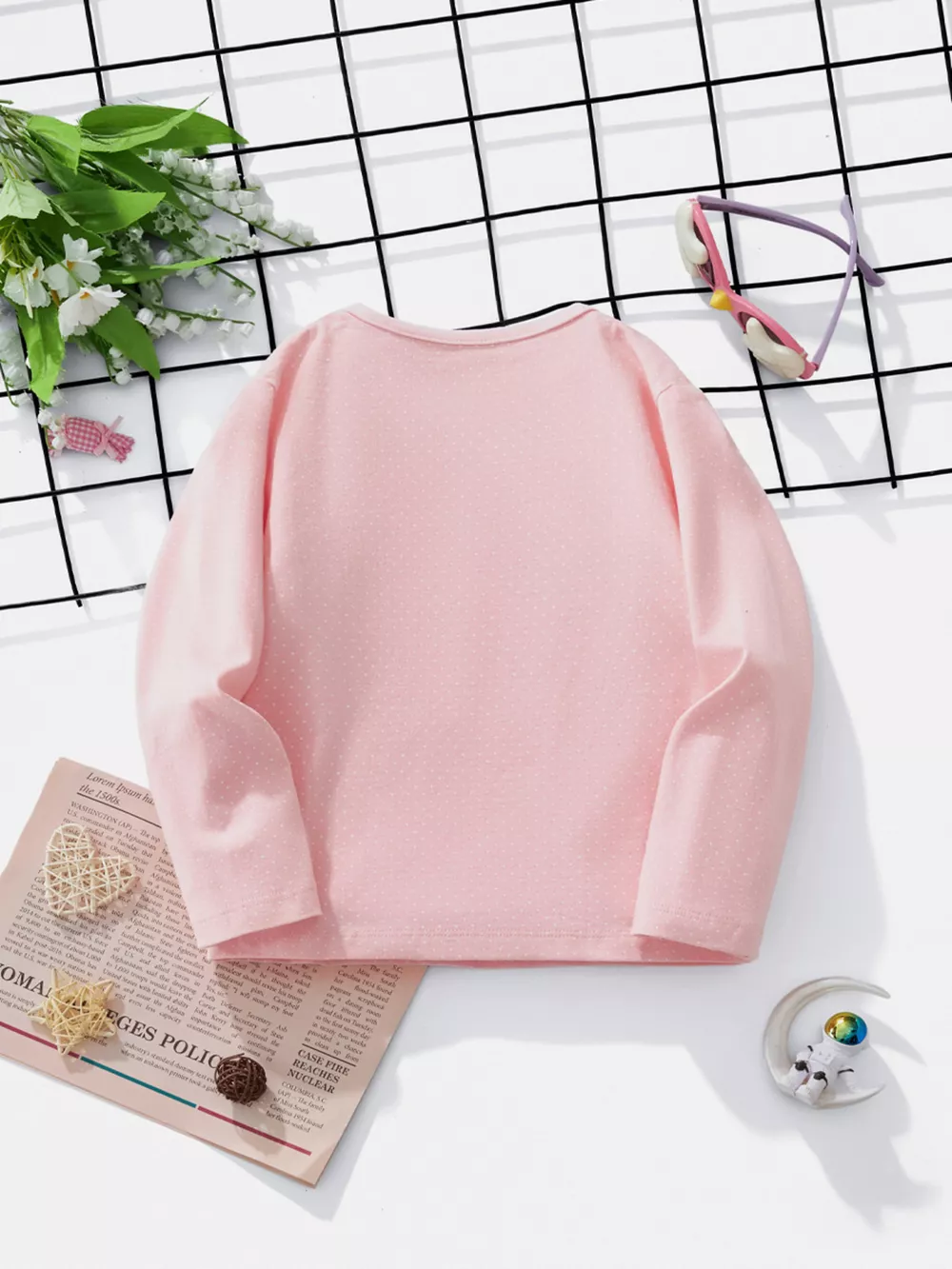 Children's Bunny Ballerina Graphic Long Sleeve T-Shirt, image 2