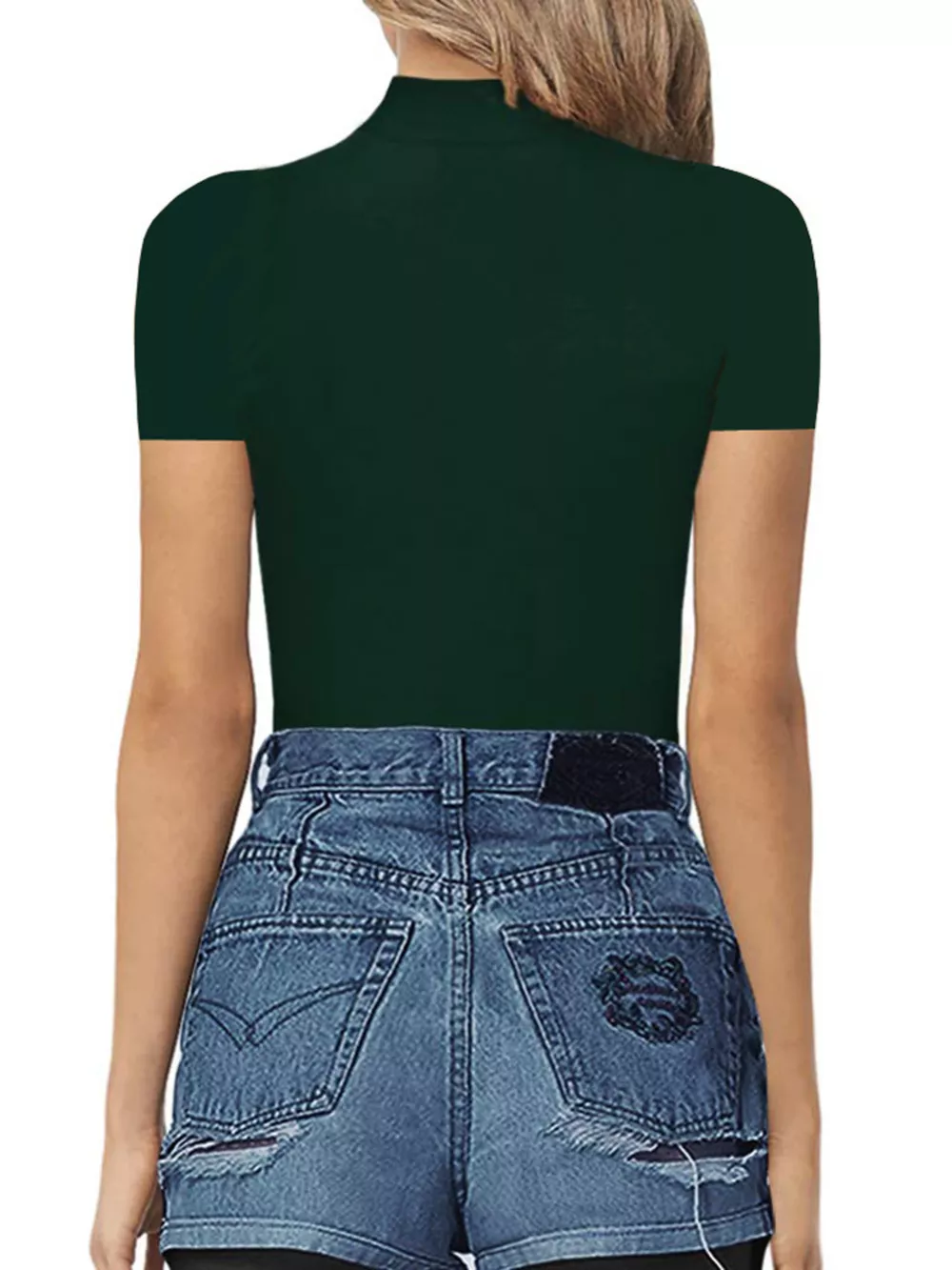 Mock Neck Short Sleeve Bodysuit, image 15