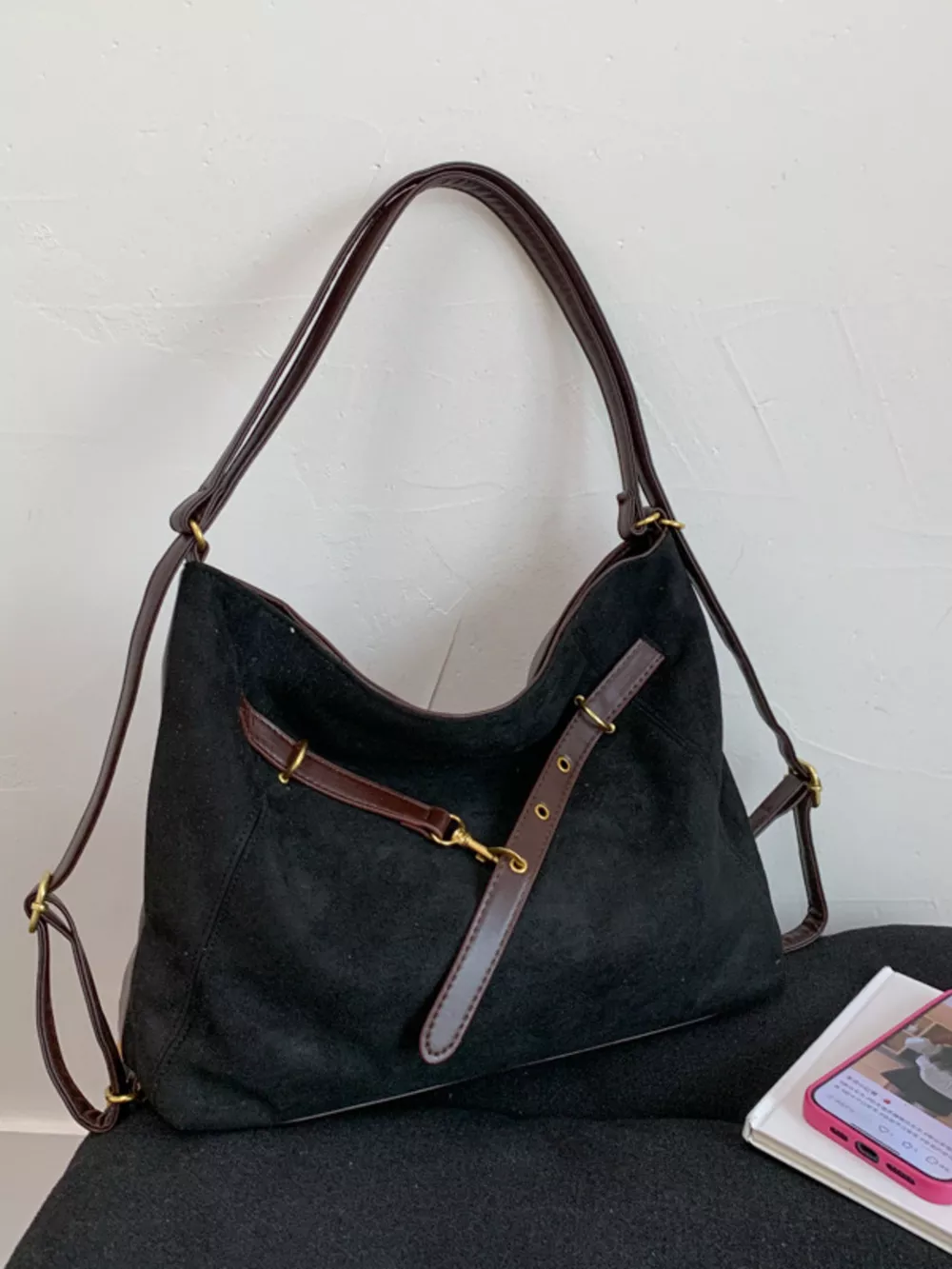 Adjustable Strap Handbag with Charm, image 8