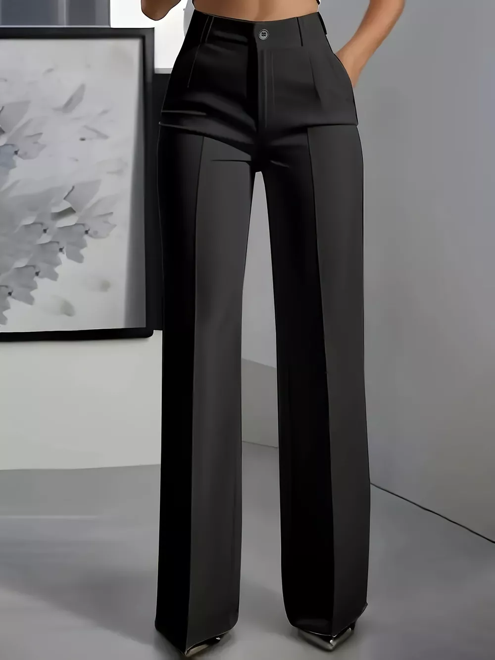 Full Size High-Waisted Wide-Leg Pants Plus Size, image 5