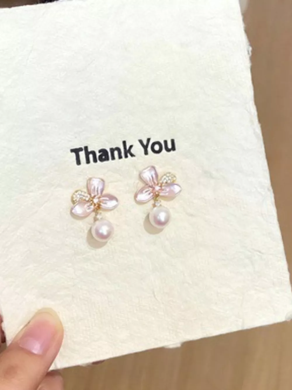 Pearl Flower Drop Earrings, image 5