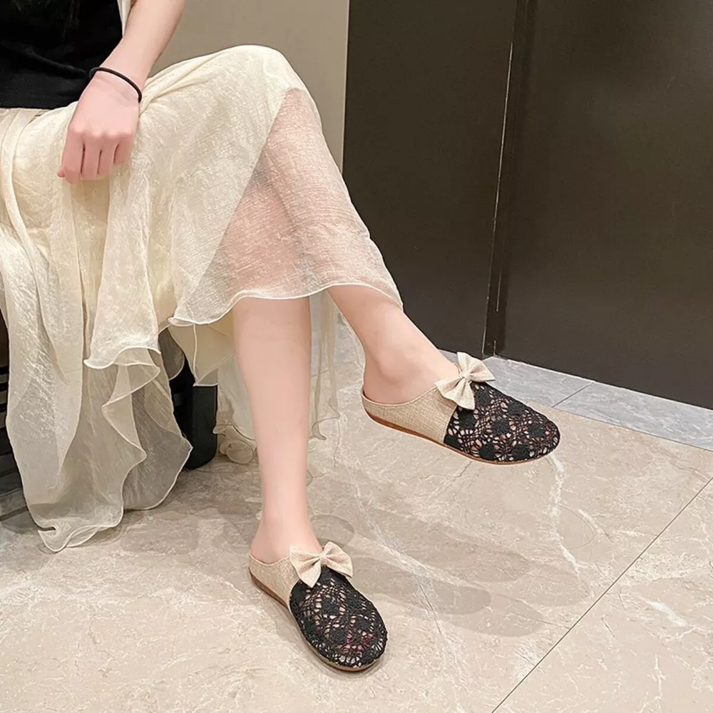 Round Toe Bow Slip-Ons, image 3