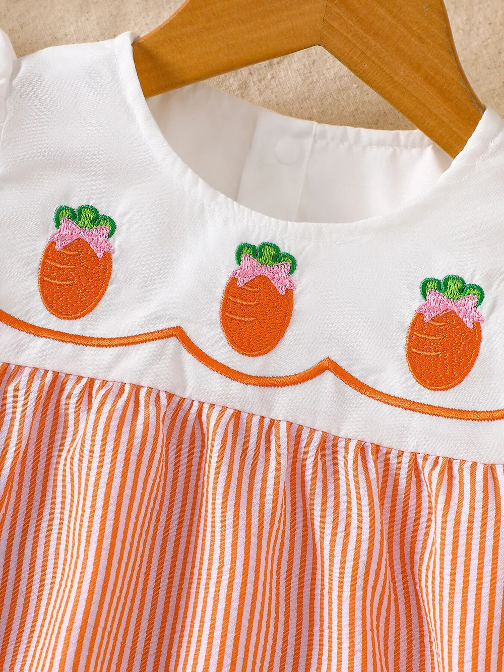 Children's Embroidered Striped Dress, image 8
