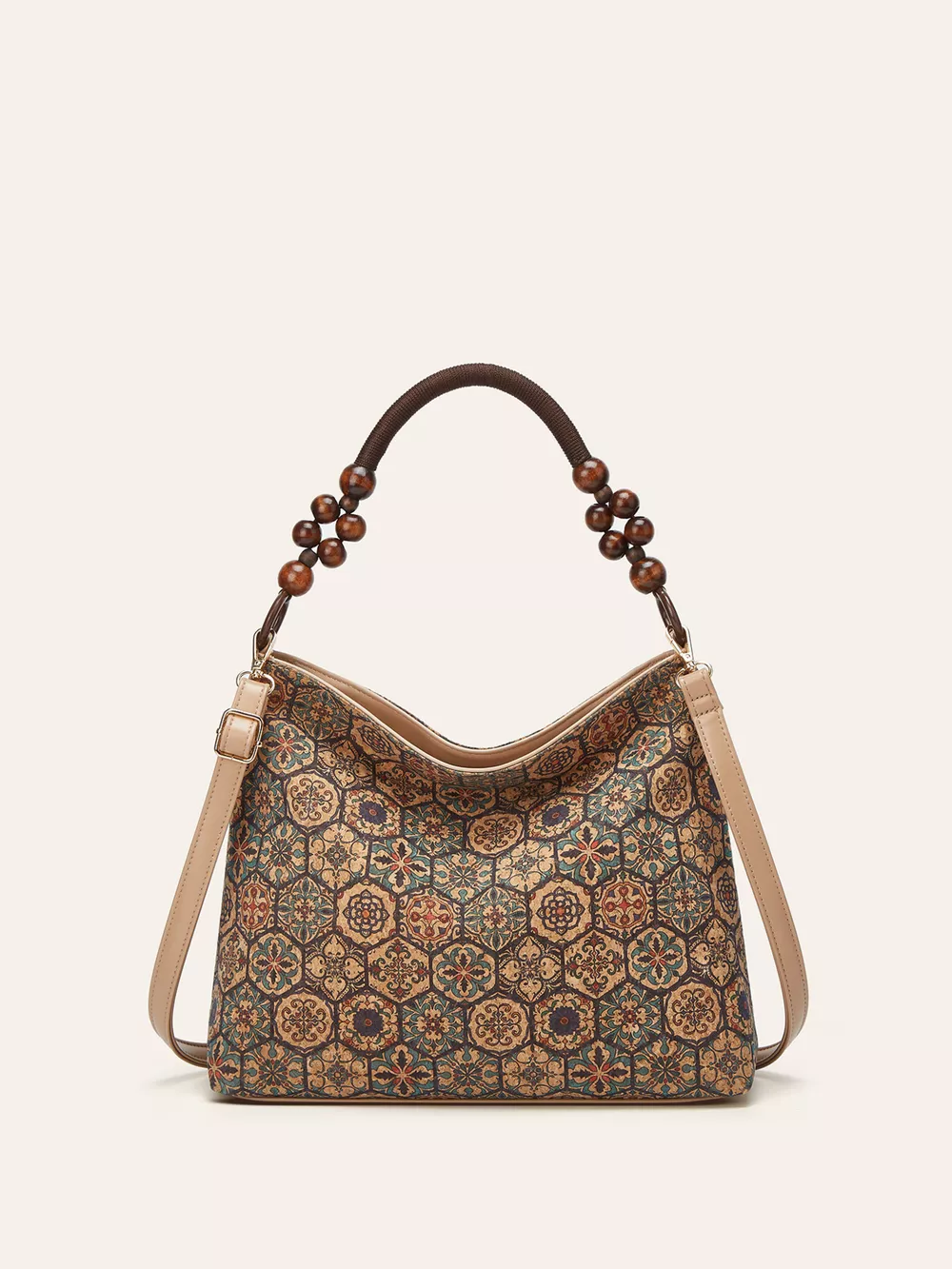Bohemian Geometric Pattern Hobo Handbag, image 9