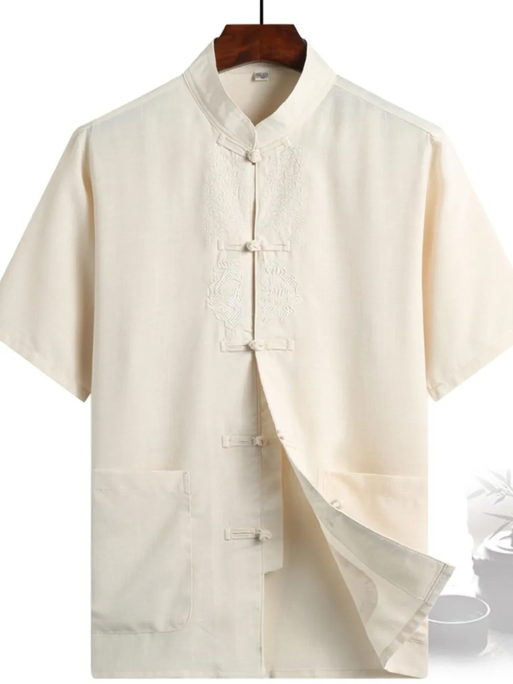 Men's Full Size Button Up Short Sleeve Shirt Plus Size