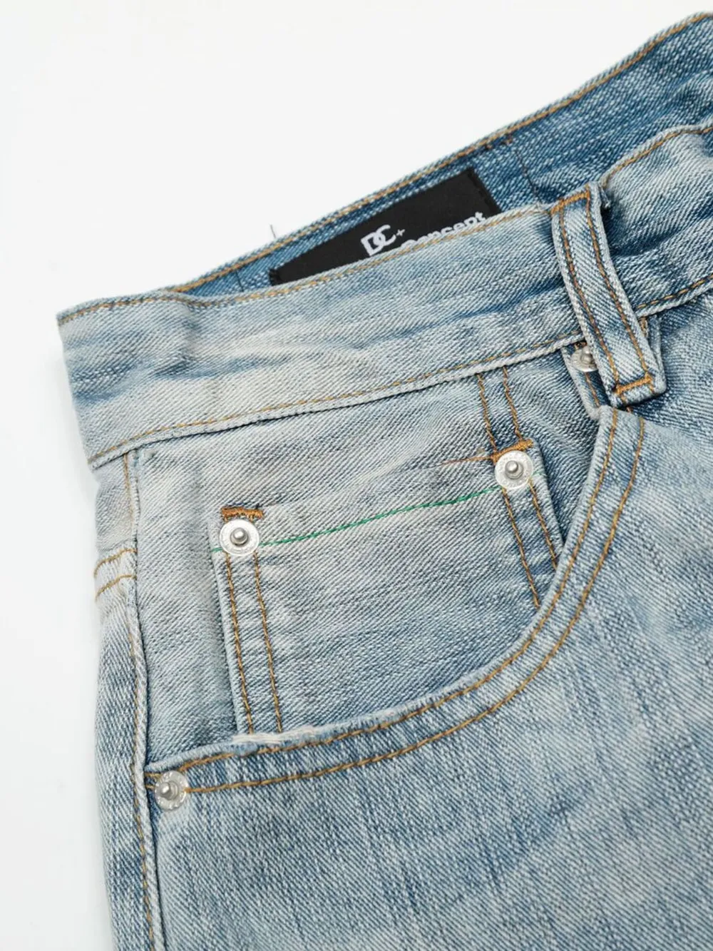 Men's Washed Wide Leg Baggy Jeans, image 7