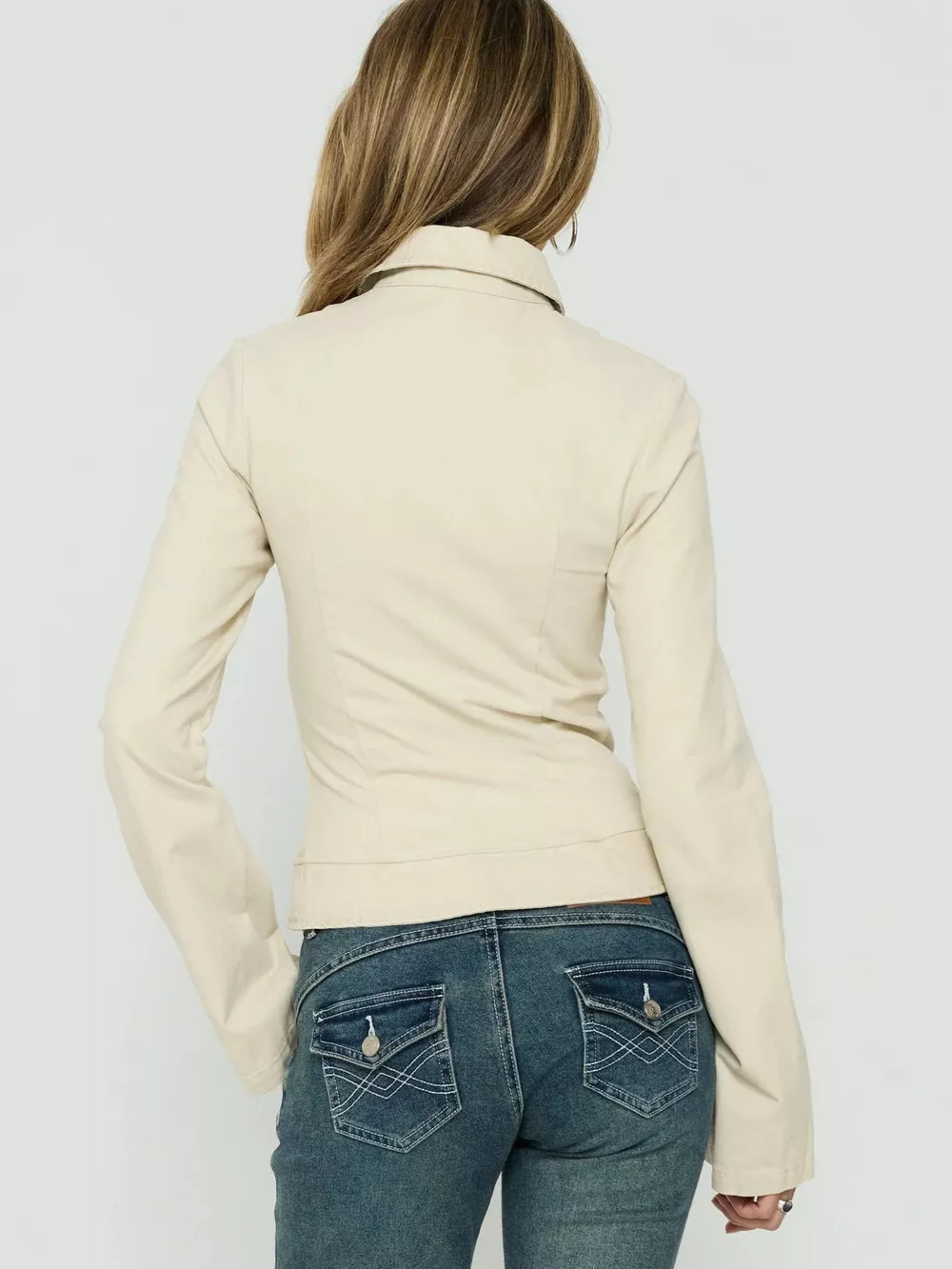 Slim-Fit Utility Zip-Up Cropped Jacket, image 9