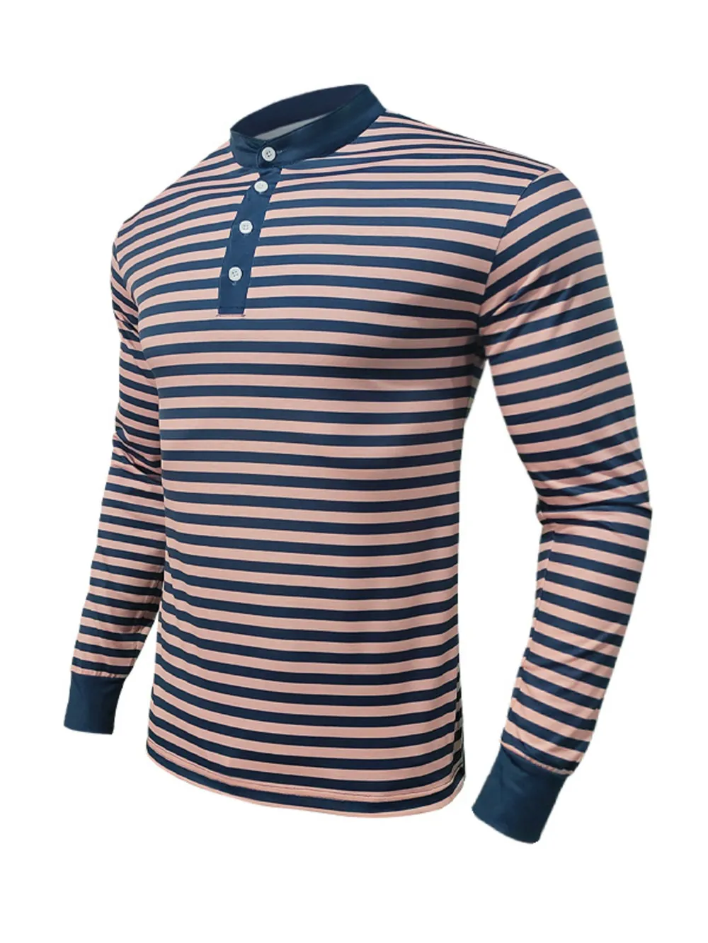Men's Full Size Rainbow Striped Long Sleeve T-Shirt Plus Size, image 5