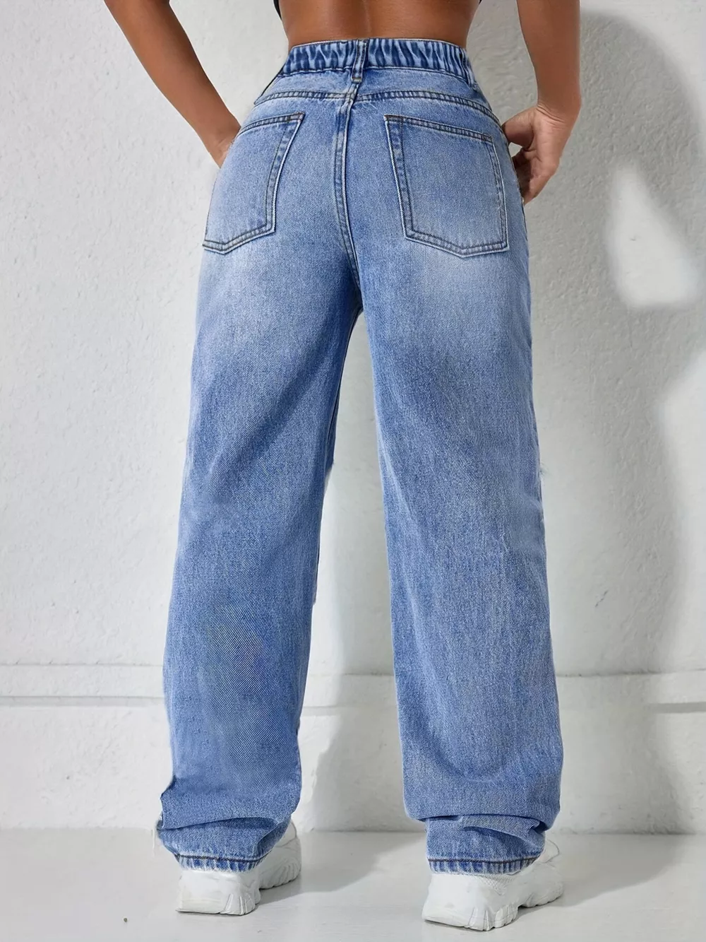 Distressed Wide Leg Jeans, image 4