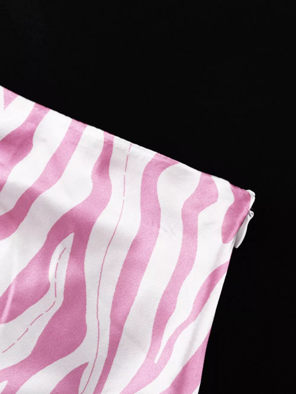 Satin Zebra Print Midi Skirt, image 14
