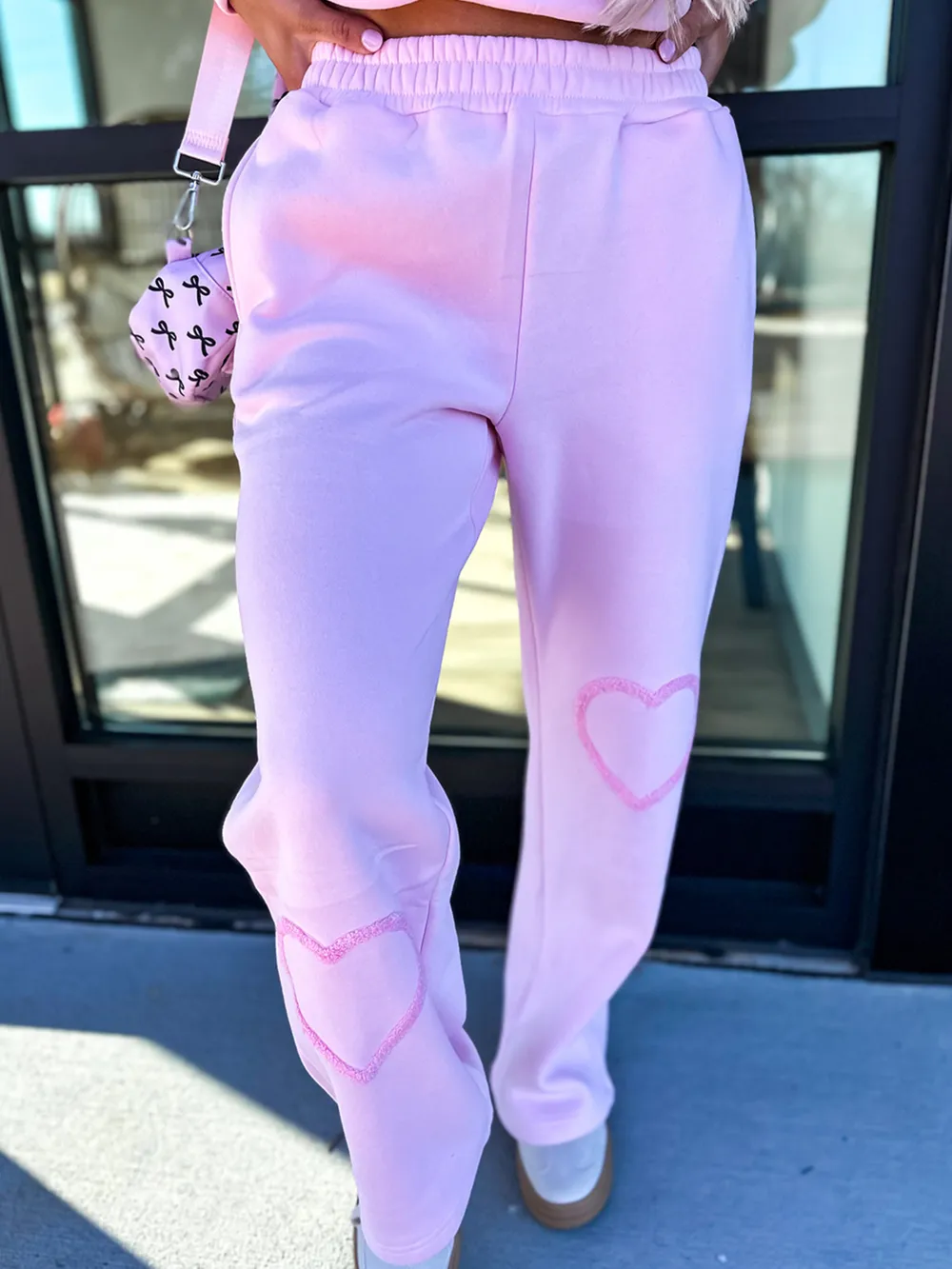 Round Neck Heart Top and Pants Set, image 8