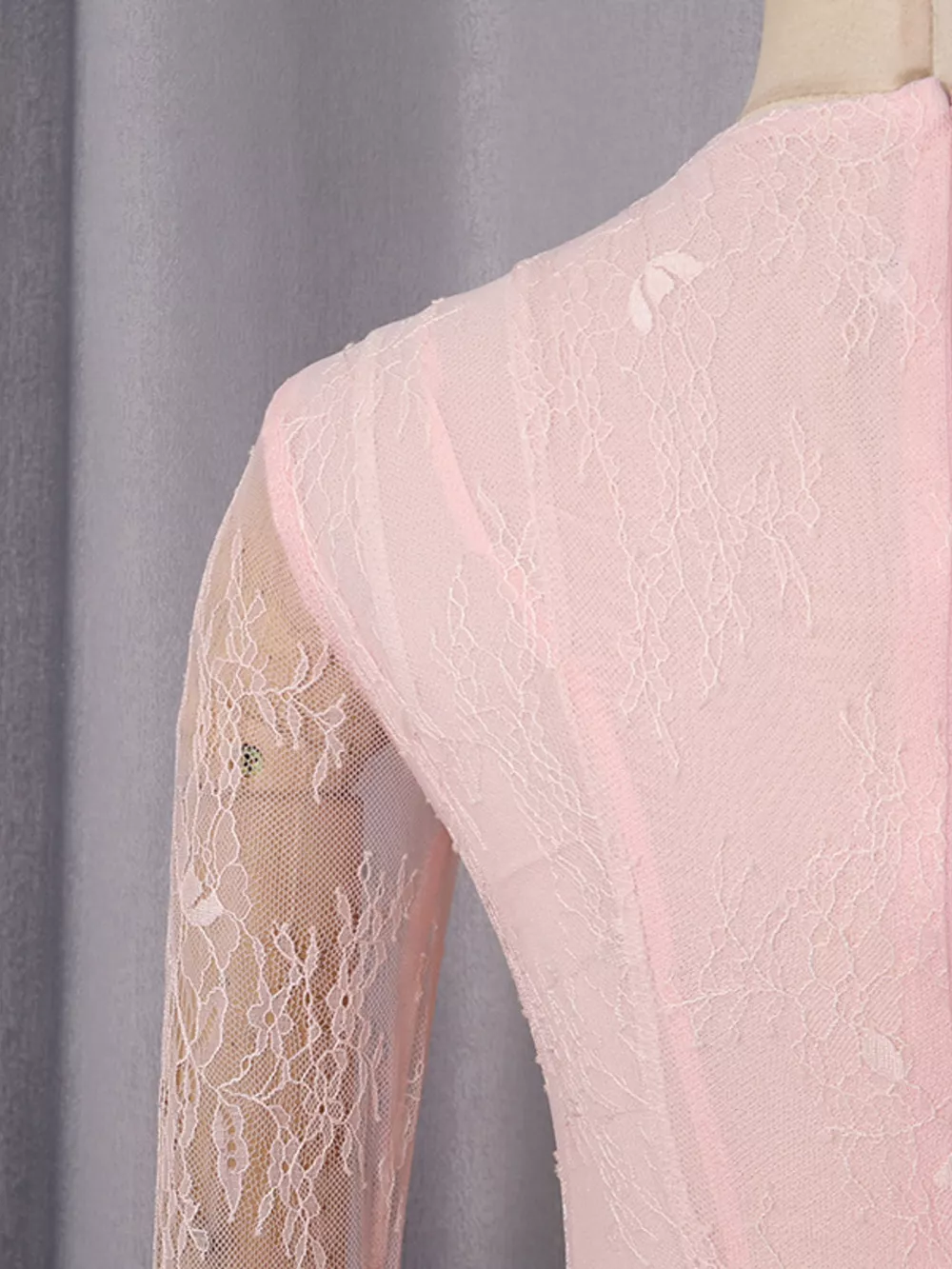 Lace Flare Sleeve Mini Dress, image 9