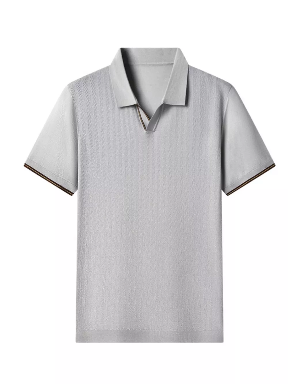 Men's Plus Size Button Detail Short Sleeve Polo, image 8