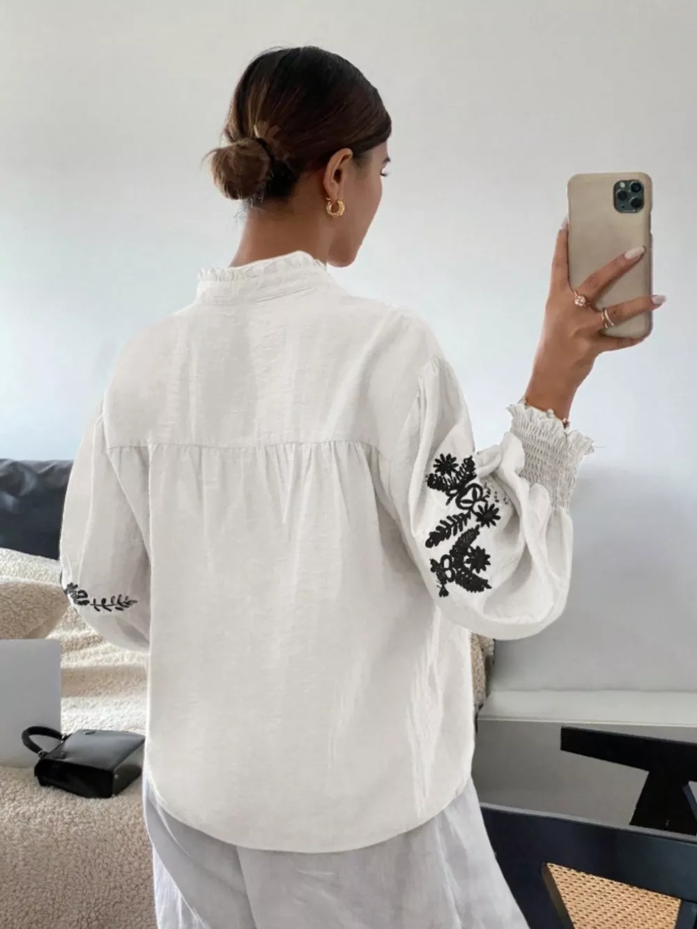 Embroidered Long Sleeve Blouse, image 21