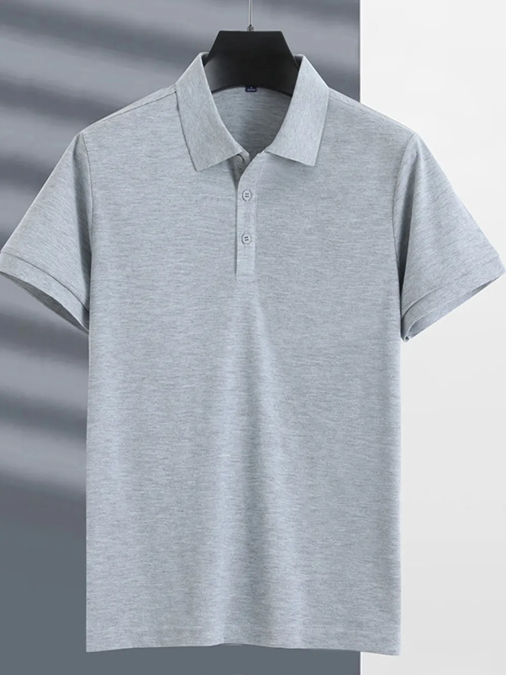 Men's Plus Size Button Detail Short Sleeve Polo, image 6