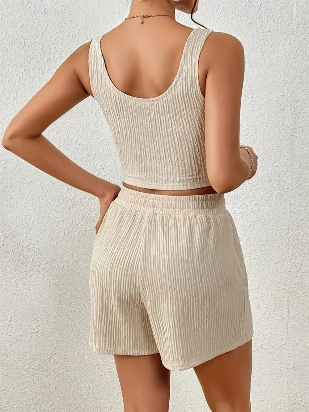 Scoop Neck Top and Shorts Set, image 6