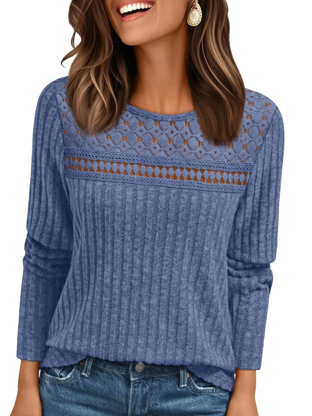 Ribbed Long Sleeve T-Shirt, image 24