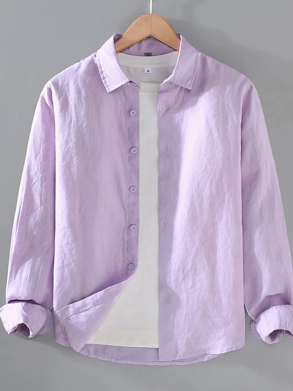 Men's Plus Size Button Up Long Sleeve Shirt, image 4