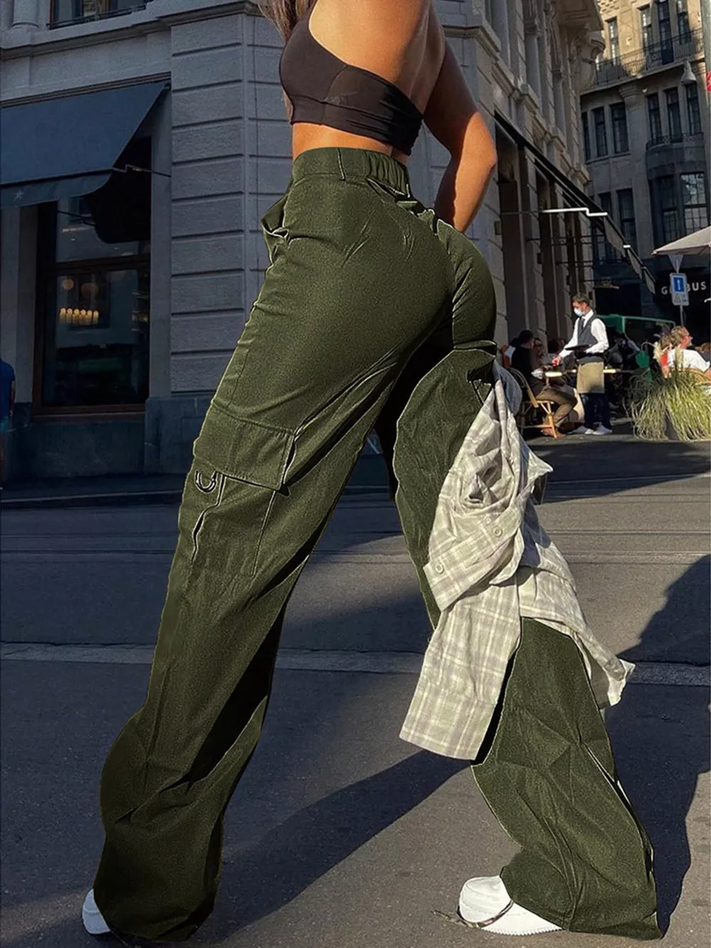 Full Size High-Waisted Cargo Pants Plus Size, image 7