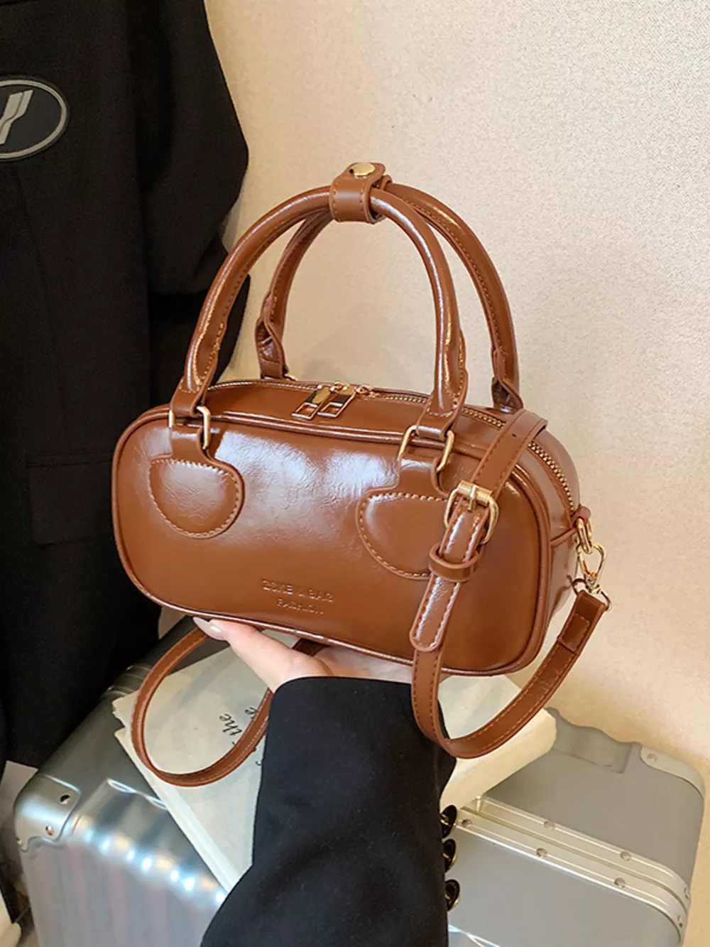 Vintage Style Crossbody Bag with Charm, image 10